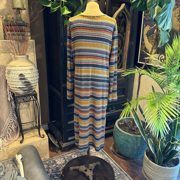 Nikki ribbed stripe duster cardigan plus size - Picture 7 of 12